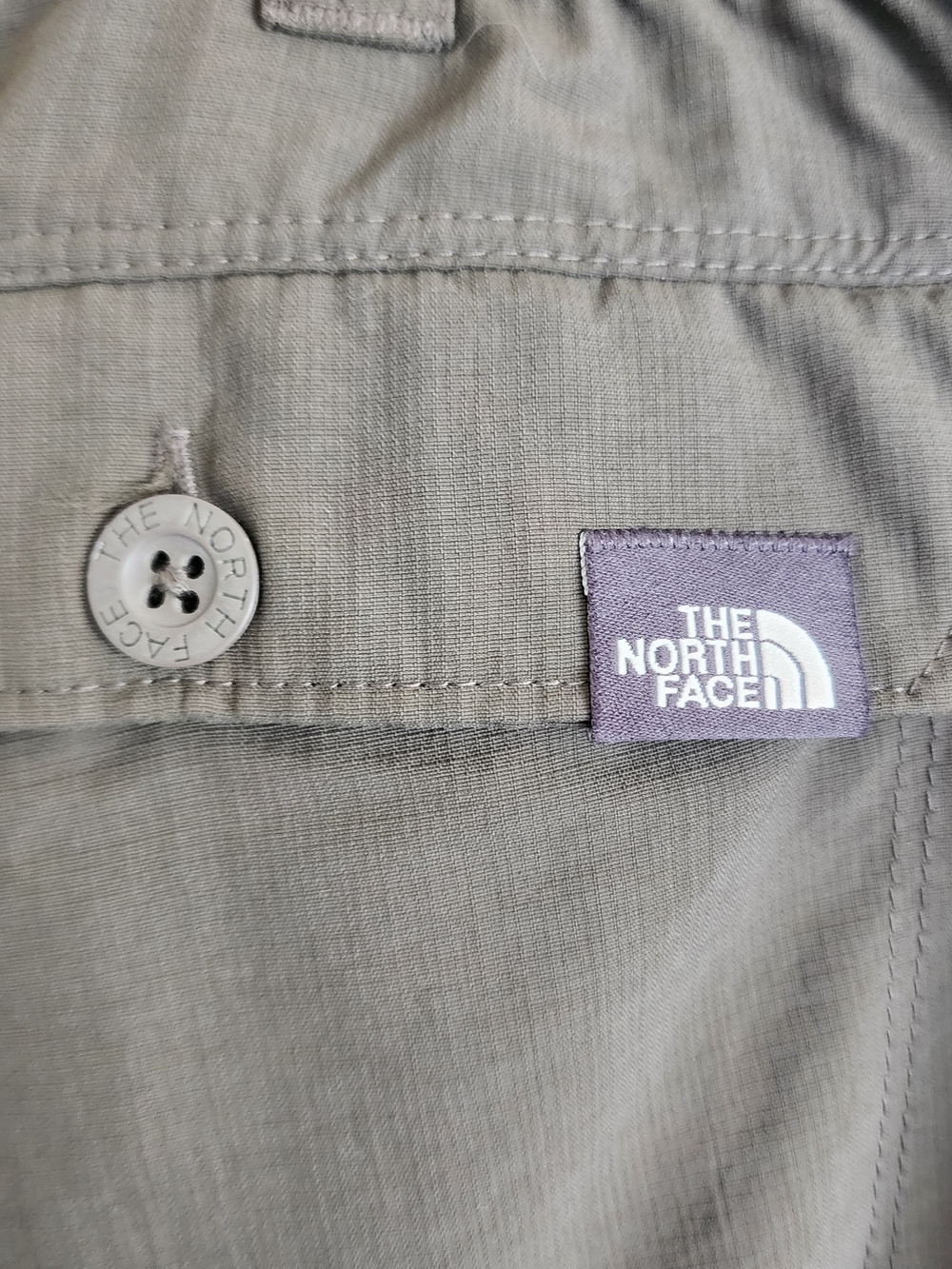 The North Face Mens Large Olive Green Stow Pocket Nylon Hiking Cargo Pants - Picture 8 of 12